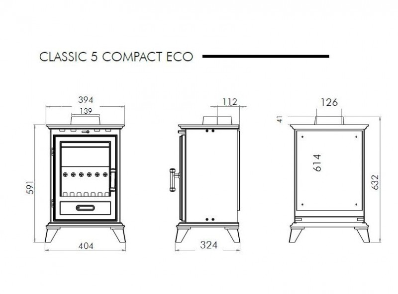 Gallery Classic 5 Eco Wood Burning Multifuel Ecodesign Stove