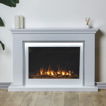 Cliftons Bespoke Grace i790e Electric Micro Marble Fireplace 