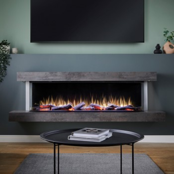 Katell Cento 79” Wall Mounted Electric Fireplace 