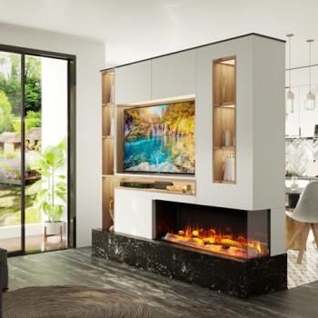 Charlton & Jenrick iRange i1250e Deep Electric Media Wall Fire