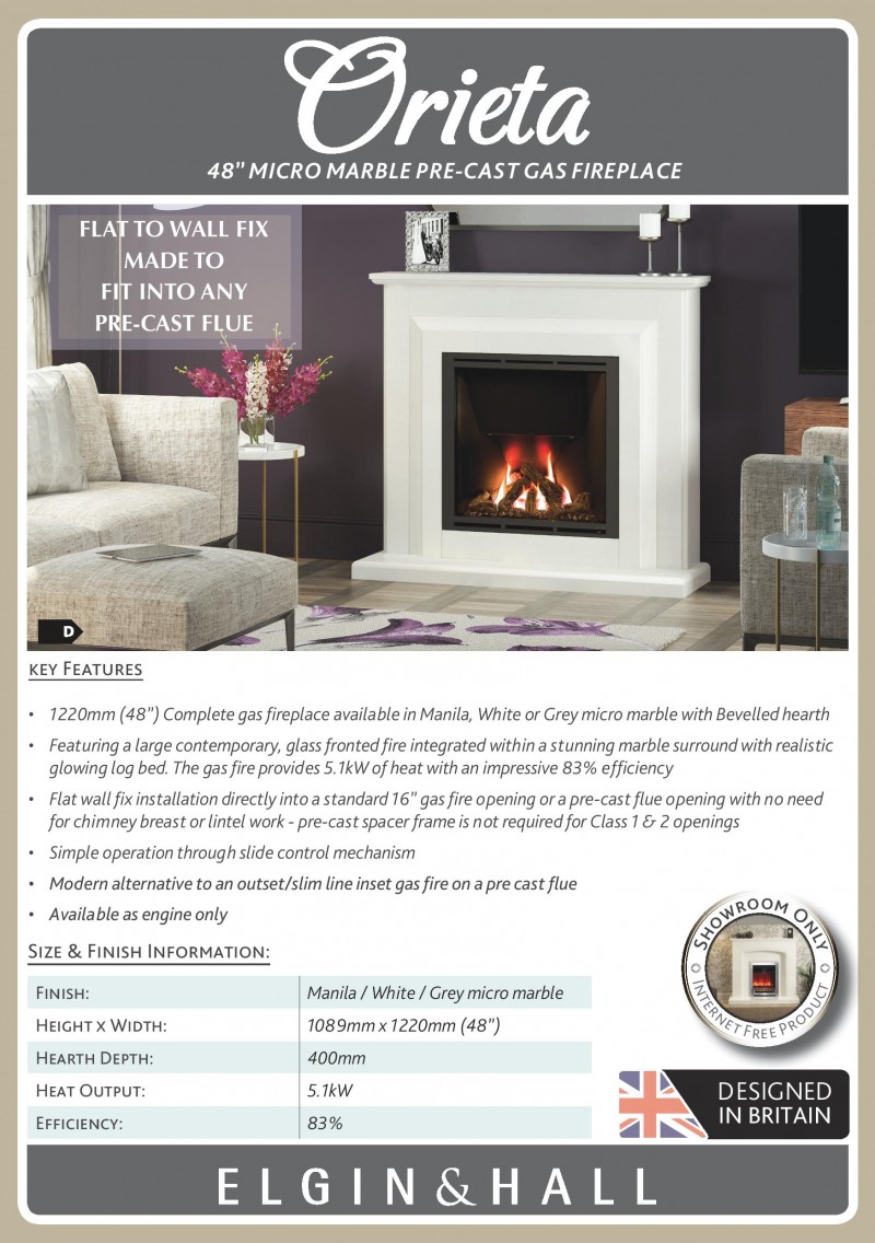 Elgin Hall Orieta Gas Fireplace